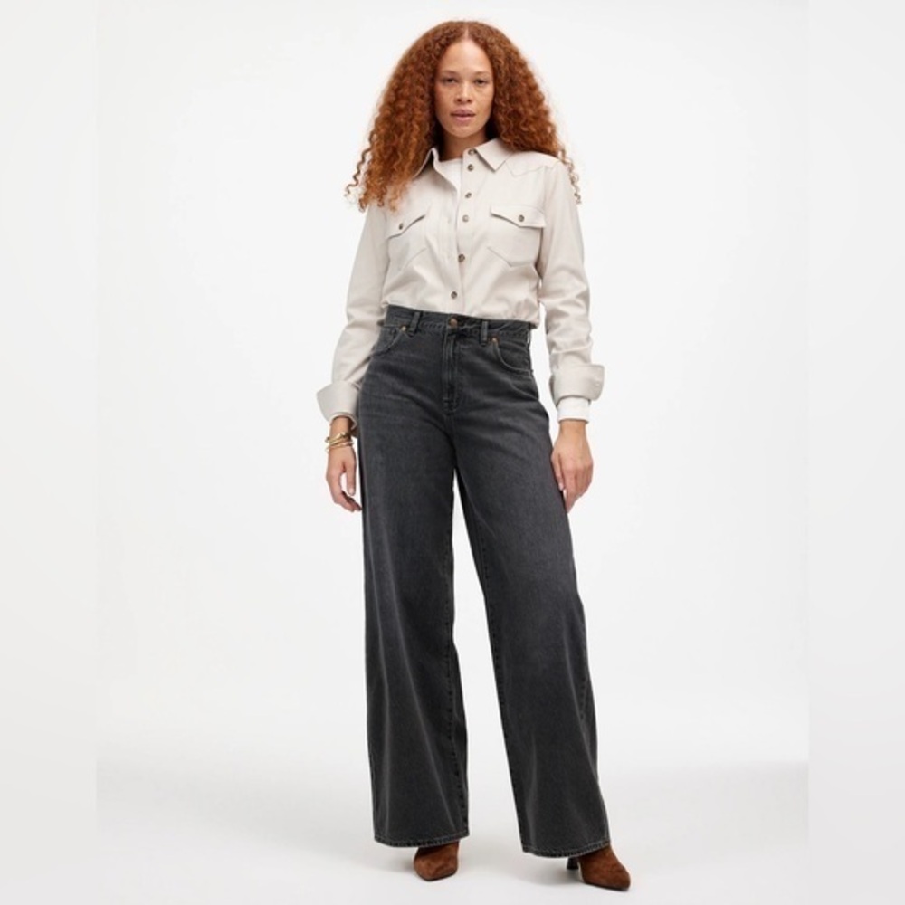 Madewell Black Flare & Wide Leg Jeans